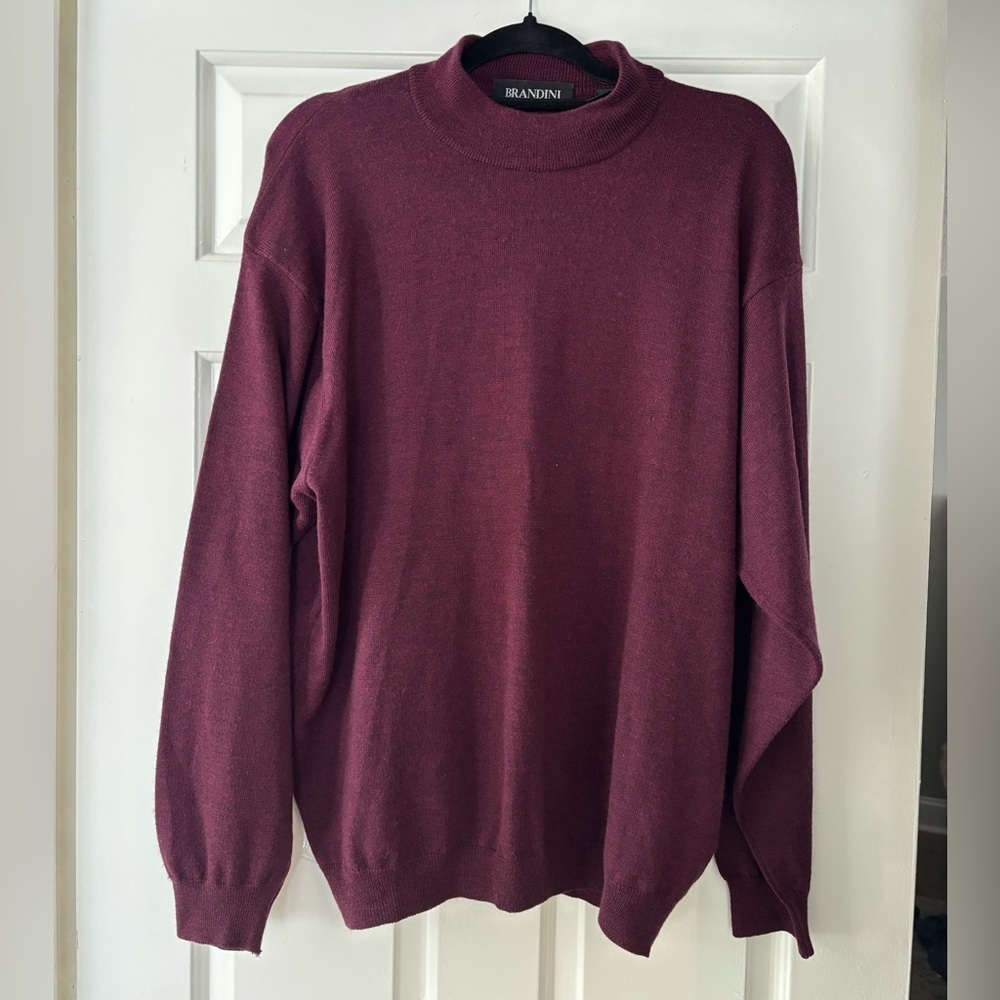 Brandini 100% Extra Fine Merino Wool Sweater - Made in Italy - Size XL
